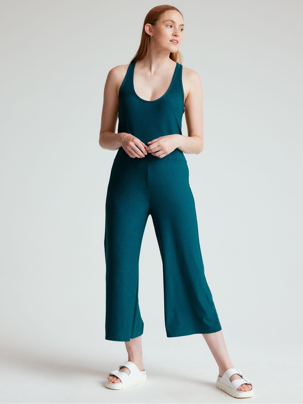 Beyond Yoga | Featherweight Hang Loose Jumpsuit | XL | Majestic Blue Heather